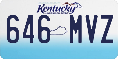 KY license plate 646MVZ