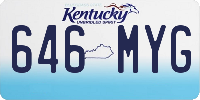 KY license plate 646MYG