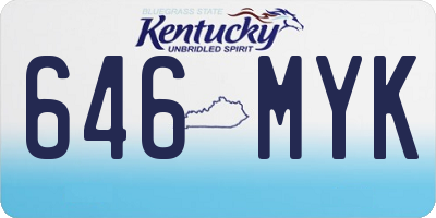 KY license plate 646MYK