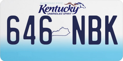 KY license plate 646NBK