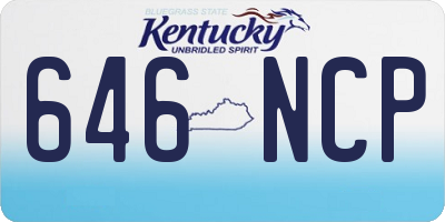 KY license plate 646NCP
