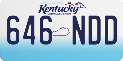 KY license plate 646NDD