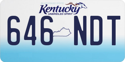 KY license plate 646NDT