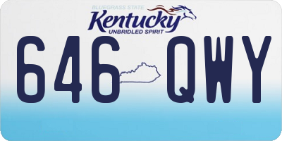 KY license plate 646QWY