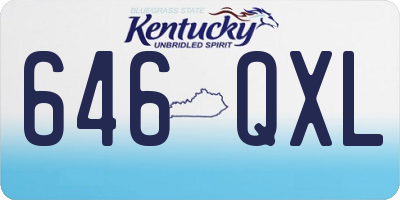 KY license plate 646QXL