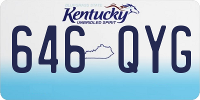 KY license plate 646QYG