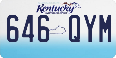 KY license plate 646QYM
