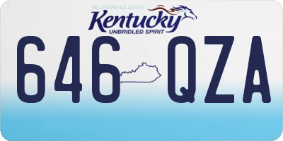 KY license plate 646QZA