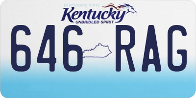 KY license plate 646RAG