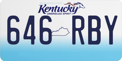 KY license plate 646RBY