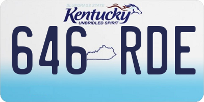 KY license plate 646RDE