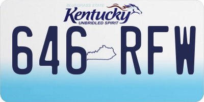 KY license plate 646RFW