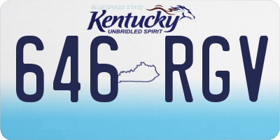 KY license plate 646RGV