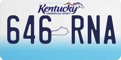 KY license plate 646RNA