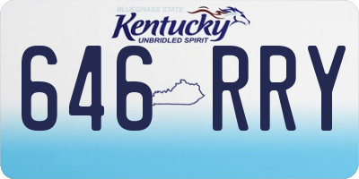 KY license plate 646RRY