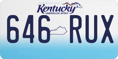 KY license plate 646RUX