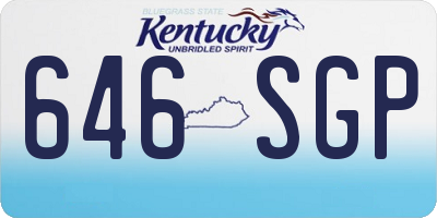 KY license plate 646SGP
