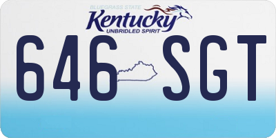 KY license plate 646SGT