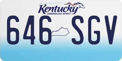 KY license plate 646SGV