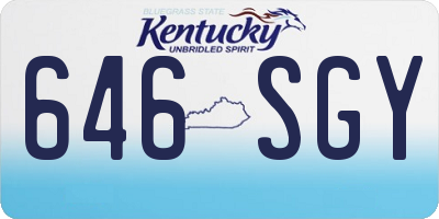 KY license plate 646SGY