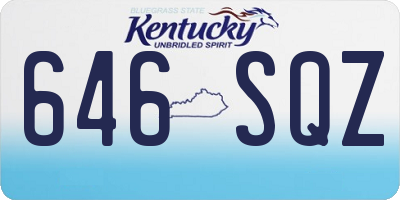 KY license plate 646SQZ