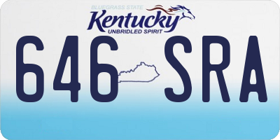 KY license plate 646SRA