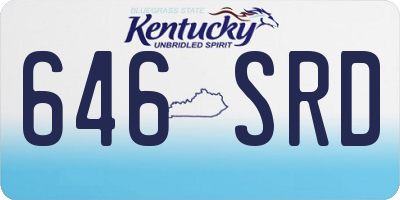 KY license plate 646SRD