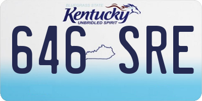 KY license plate 646SRE
