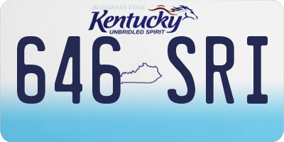 KY license plate 646SRI
