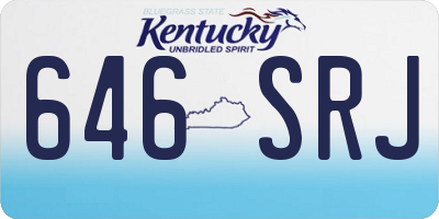 KY license plate 646SRJ