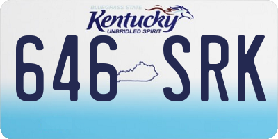 KY license plate 646SRK