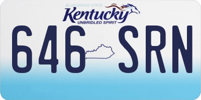 KY license plate 646SRN