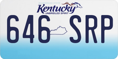 KY license plate 646SRP