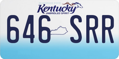 KY license plate 646SRR