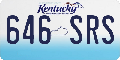KY license plate 646SRS