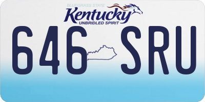 KY license plate 646SRU