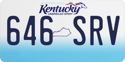 KY license plate 646SRV