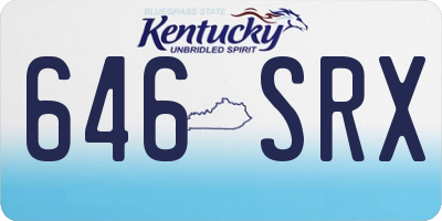 KY license plate 646SRX