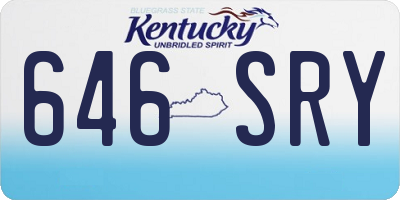 KY license plate 646SRY