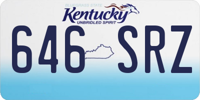 KY license plate 646SRZ
