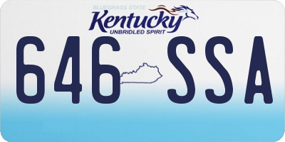 KY license plate 646SSA