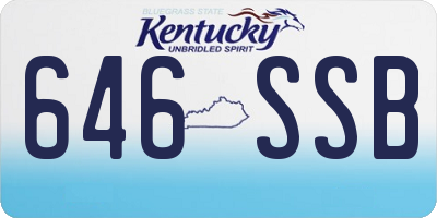 KY license plate 646SSB