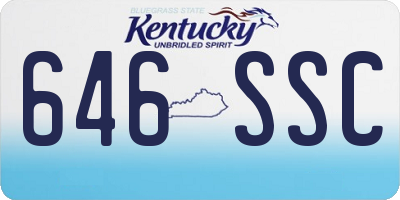 KY license plate 646SSC