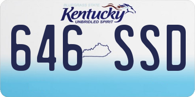 KY license plate 646SSD