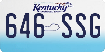 KY license plate 646SSG
