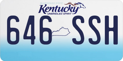 KY license plate 646SSH