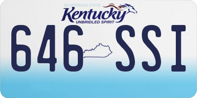 KY license plate 646SSI