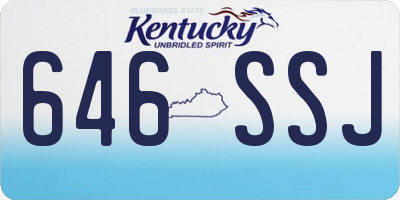 KY license plate 646SSJ