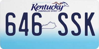 KY license plate 646SSK
