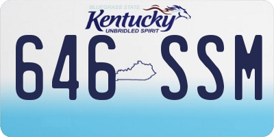 KY license plate 646SSM
